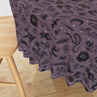 Toil & Trouble - Purple - Rotated for fat quarter cut & sew apron kit