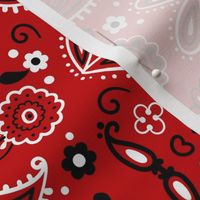 Simple Country Style Allover Red Bandana Pattern