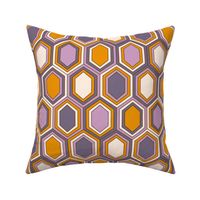 Retro Hexagons (12") - purple, orange, cream (ST2023RH)