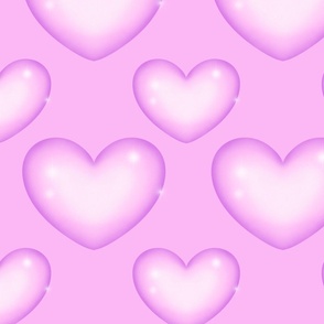 3d Shining heart_pink