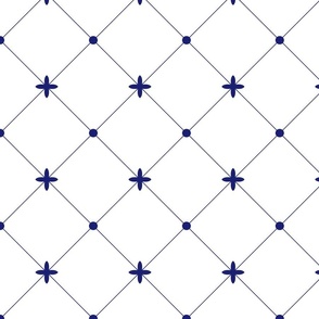 geometry Indigo star tile _small