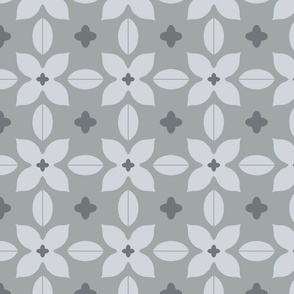 geometry grey flower