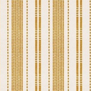 (small scale) stitches stripes - gold/cream - LAD23