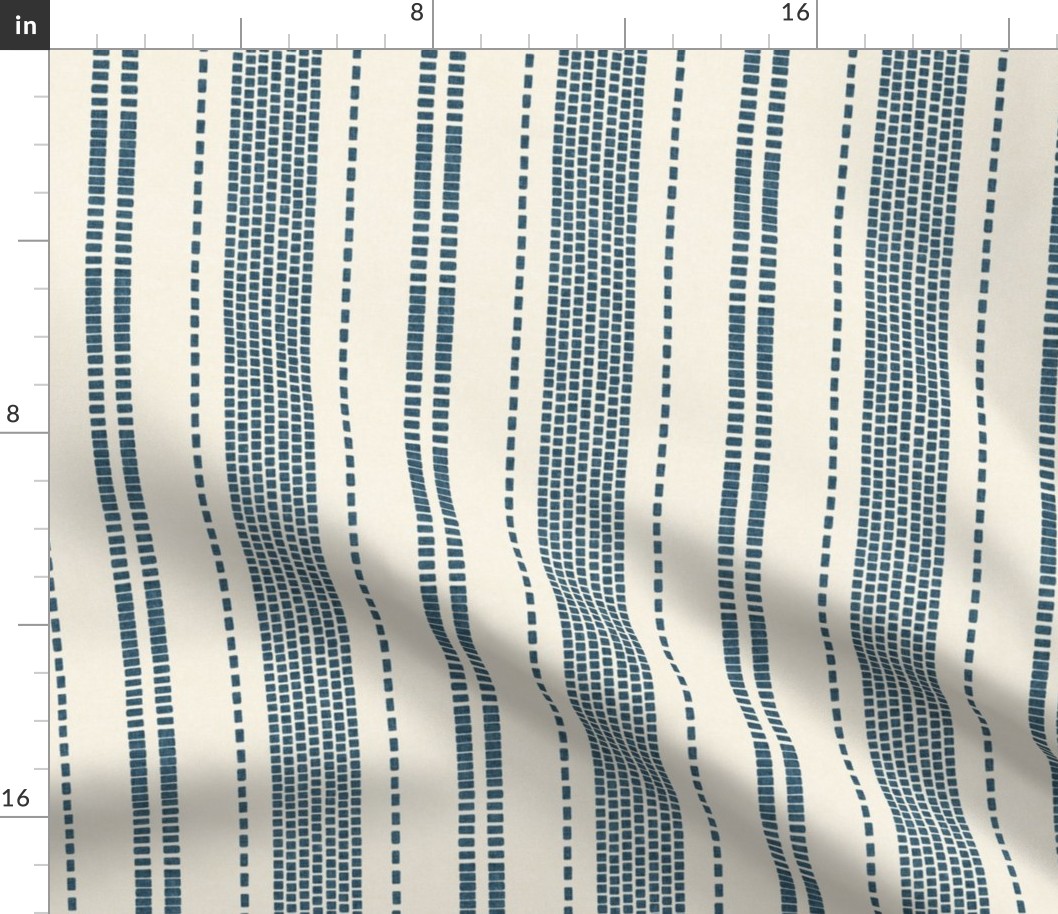 stitches stripes - stone blue/cream - LAD23