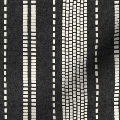 stitches stripes - charcoal - LAD23