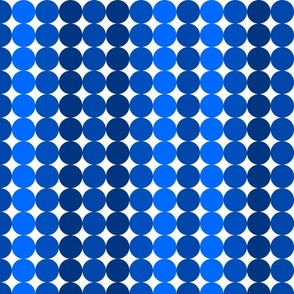 Monochrome Cobalt Days, Varied Vertical, 2400,  v01; blue, cerulean, sky, midnight, circles, gradient, kitchen, bedding, curtain, tablecloth, sheets, duvet