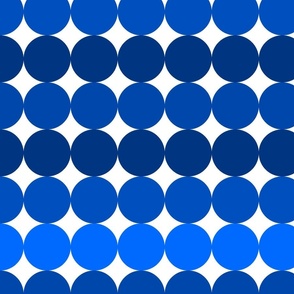 Monochromatic Cobalt Blue Circles Tints and Shades Horizontal; 4800, v02–dot, circle, cerulean, sky, midnight, navy, stripe, kitchen, bedding, sheets, curtain, tablecloth, table runner 