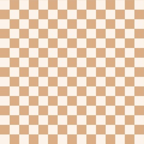 Checkerboard in Tan and Ivory