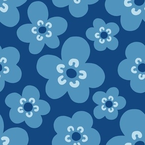 Mimi Scandi Flowers - Blue 3