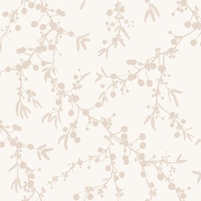 Mimosa Flower - tan and cream - large