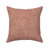 Peony Garden - dusty rose sienna - muted pink - large