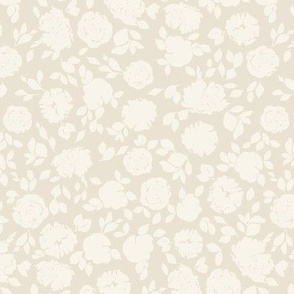 Cream and Beige Floral