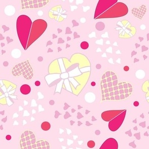 Sweet Pink & Yellow Hearts