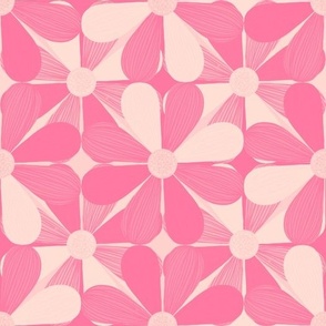 Rose pink checkered Daisy