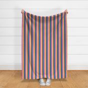 Bright Summer Fun Broad Vertical Stripes - Ditsy Scale - Blue Green Pink Yellow Orange Multi-colored