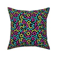 Groovy 90s - Retro shapes in pink_ yellow and blue S