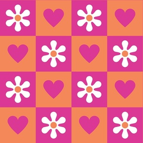 Groovy Hearts and Daisies