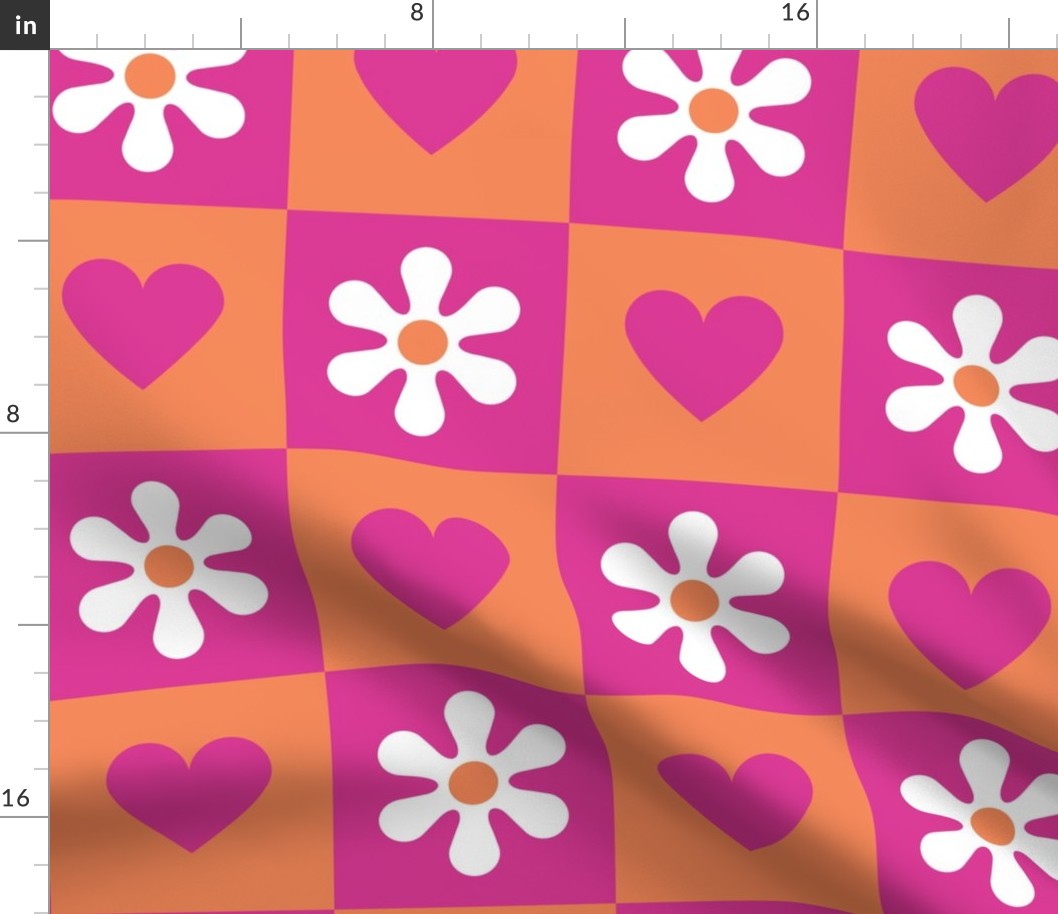 Groovy Hearts and Daisies