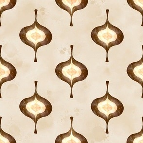 Light Lamp Ogee Pattern in Shades of Brown 