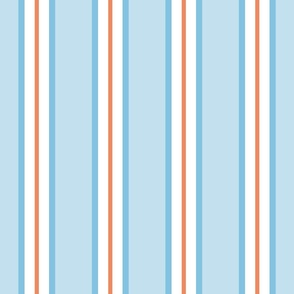 Blue and coral stripe