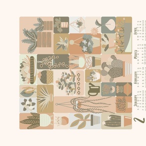 Potted Love-Mushroom Palette-2024 Calendar