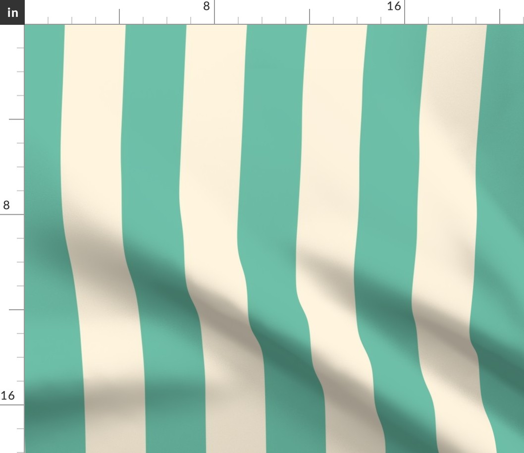 Beach Towel Stripes / Turquoise Vanilla / Large