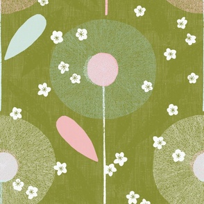 Retro Mod Allium Garden M+M Grass Jumbo by Friztin