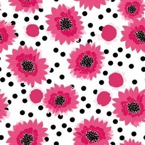 Pink Garden of Polka Dots