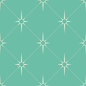 Starburst Tufts / Mid Mod / Atomic / Turquoise Vanilla / Medium