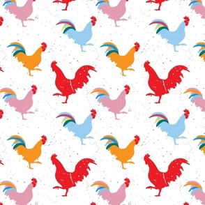 Roosters2a-Tile Pattern