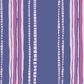 Blue and Pink Wonky Stripe