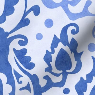 Moroccan Casbah Blue Damask