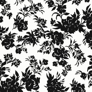 Trailing Floral Black and White