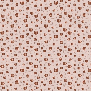 Monochromatic Terracotta Brown Cats, Small Scale
