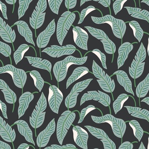Ciro Strelitzia Leaves - Green/Black
