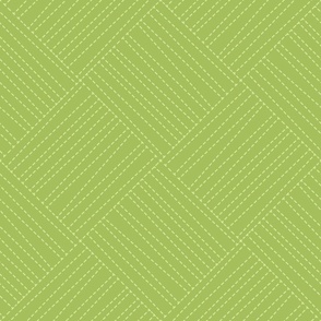 Diamond Stitching in Avocado Green