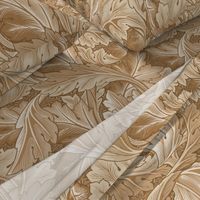 X- LARGE Acanthus - by William Morris - Monochrome Sepia Brown  Adaption 