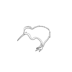  Cute little kiwi1 outlines - Hoop Art Embroidery Template