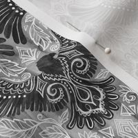 Soar on Wings Like Eagles in Monochrome Black and White Small