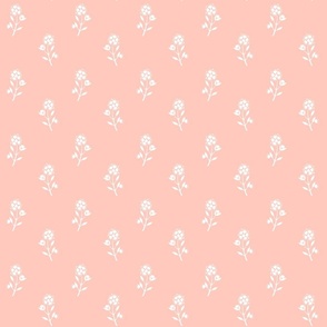 White Meadow Floral_Peachy Pink