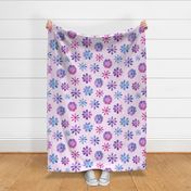 Watercolour Geometric Large Floral Pattern