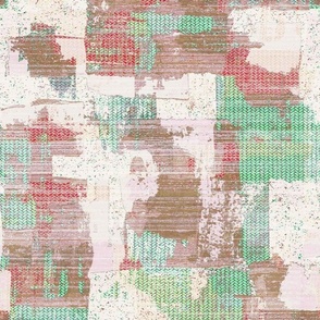 Distressed texture wall green red
