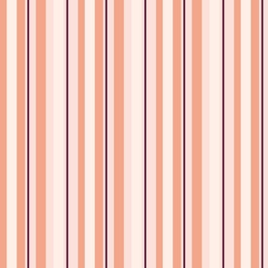 Flowers with stripes - stripes - peach