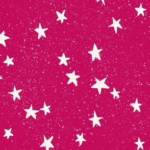 Stars in a  barbie pink sky - Large scale