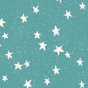 Stars in a teal green sky - Large scale
