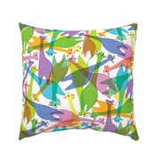 Jelly Giraffes on white 24-inch scattered repeat