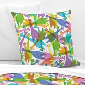 Jelly Giraffes on white 24-inch scattered repeat