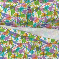 Jelly Giraffes on white 24-inch scattered repeat