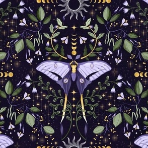 medium Whimsigothic purple night moth by art for joy lesja saramakova gajdosikova design