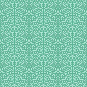 abstract coral / mint and green / small